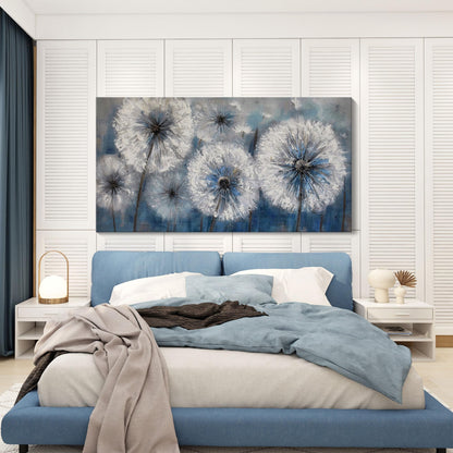 A special pop of color: Large dandelion wall art
