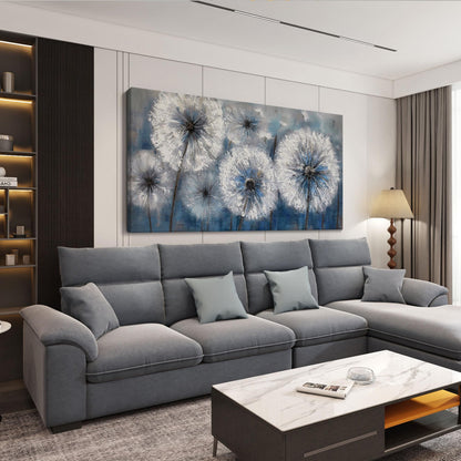 A special pop of color: Large dandelion wall art